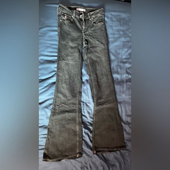 Black Flare leg Garage jeans - Picture 1 of 1